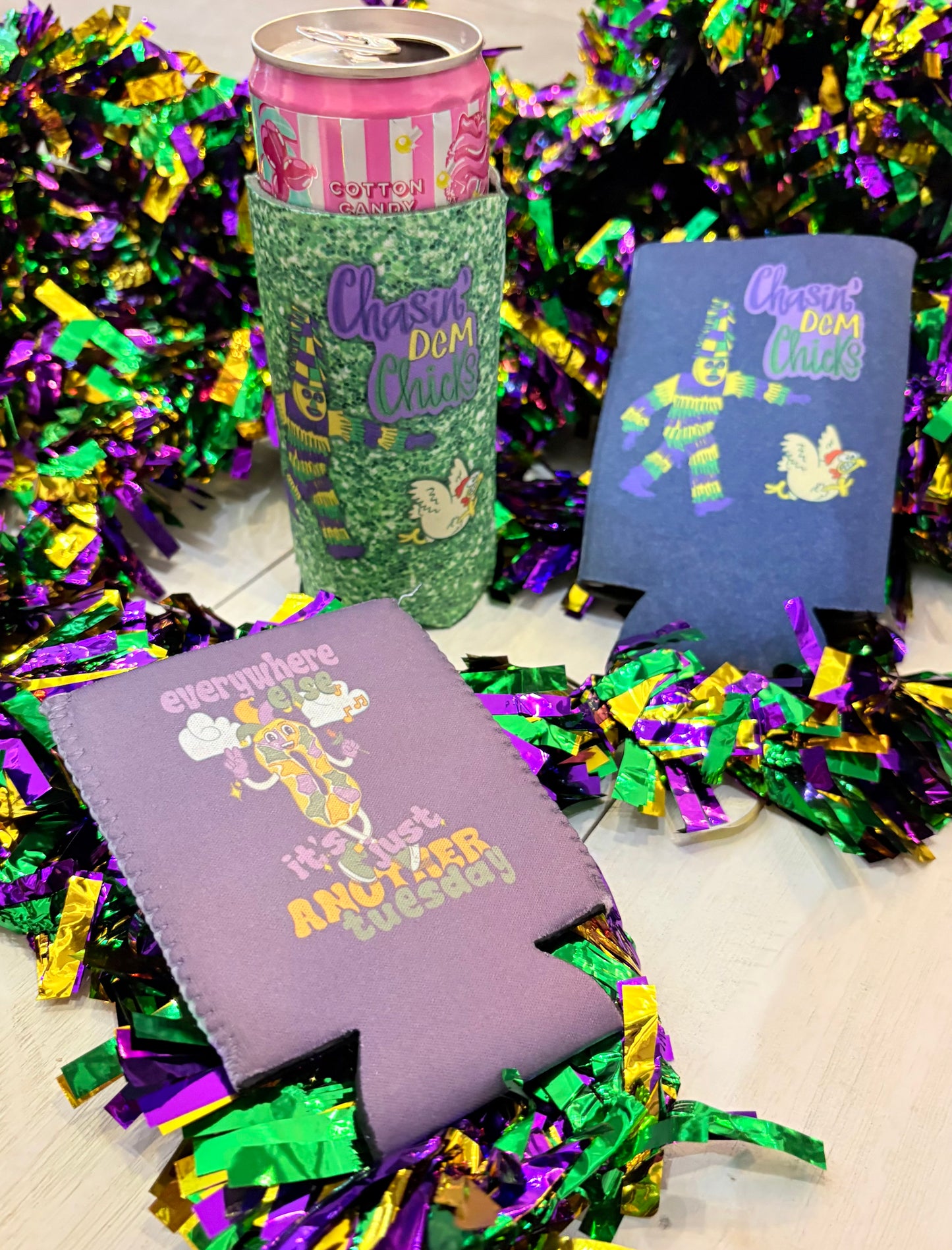 Mardi Gras Koozie Regular