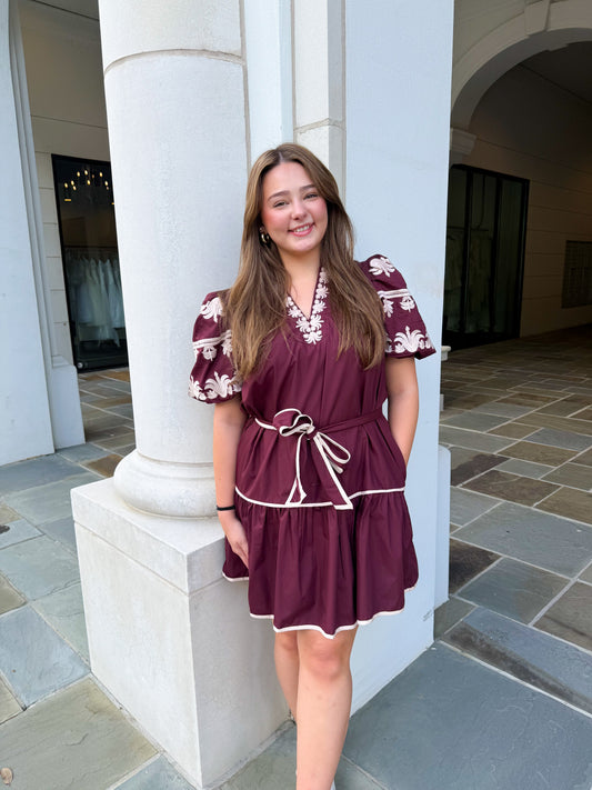 Wine Court Dress