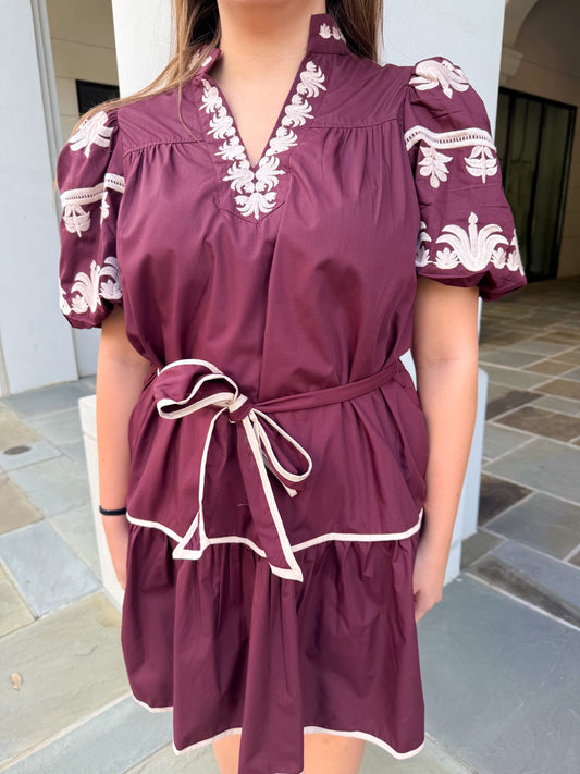 Wine Court Dress
