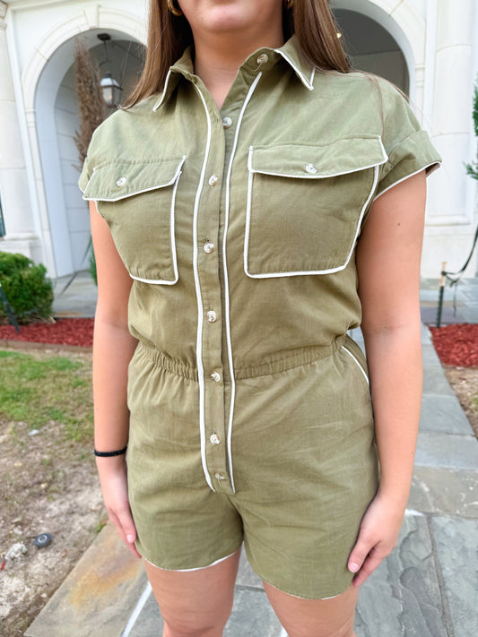 Olive Grove Romper