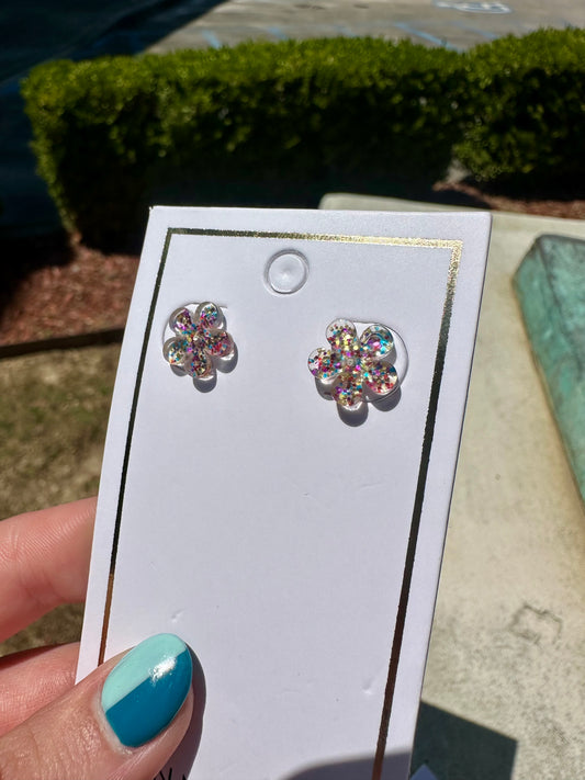 Jenna Glitter Flower Earring