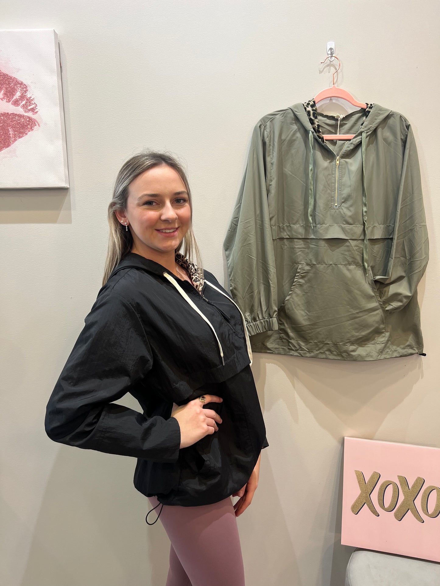 Jodifl Black Half Zip Pullover