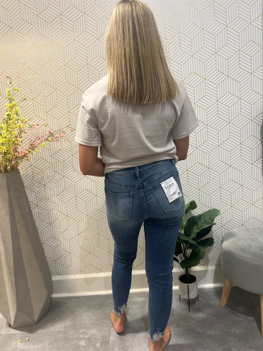 Ceros Mid Rise Crop Skinny