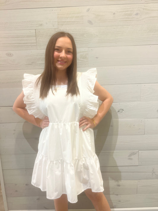 White Poppy Dress