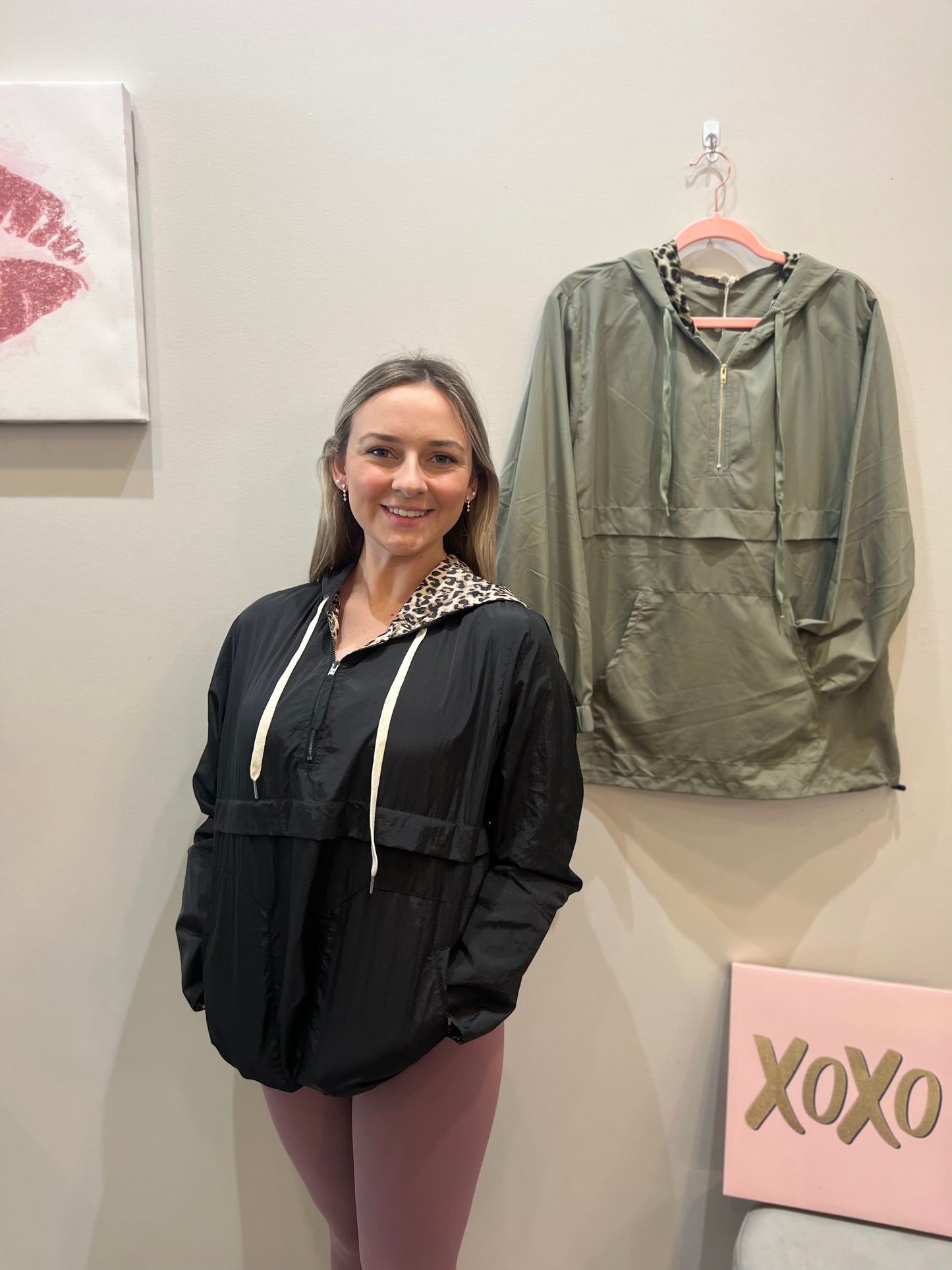 Jodifl Black Half Zip Pullover