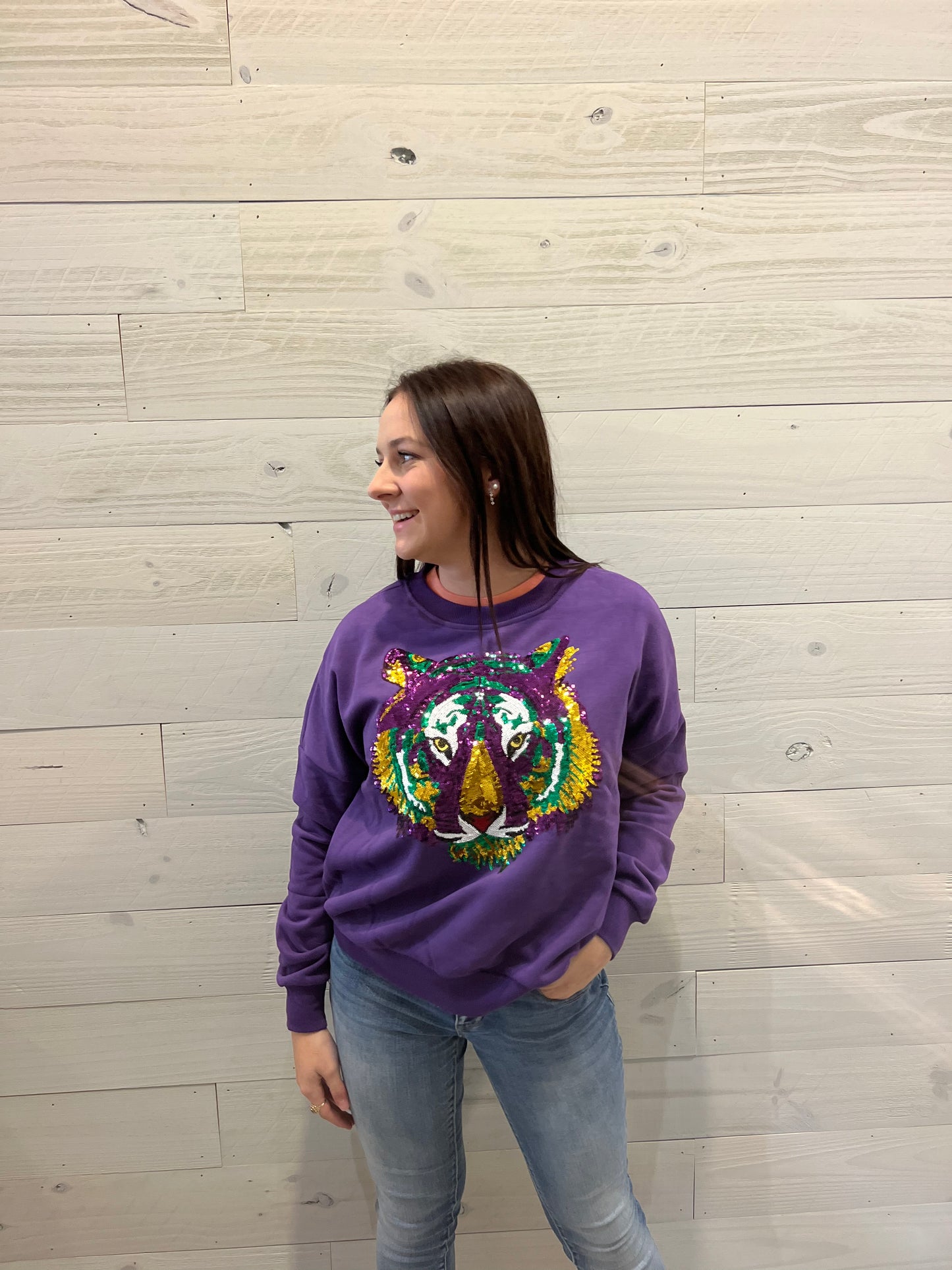 Mardi Gras Tiger Sweatshirt