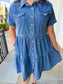 Denim Charm Mini Dress