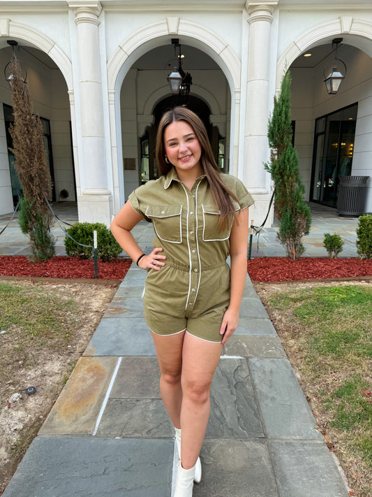 Olive Grove Romper