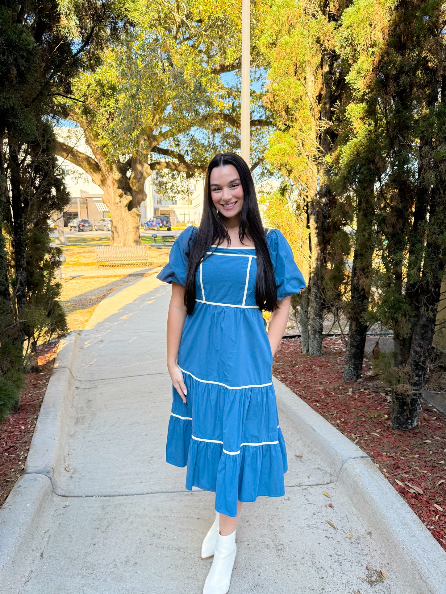 Indigo Bloom Dress