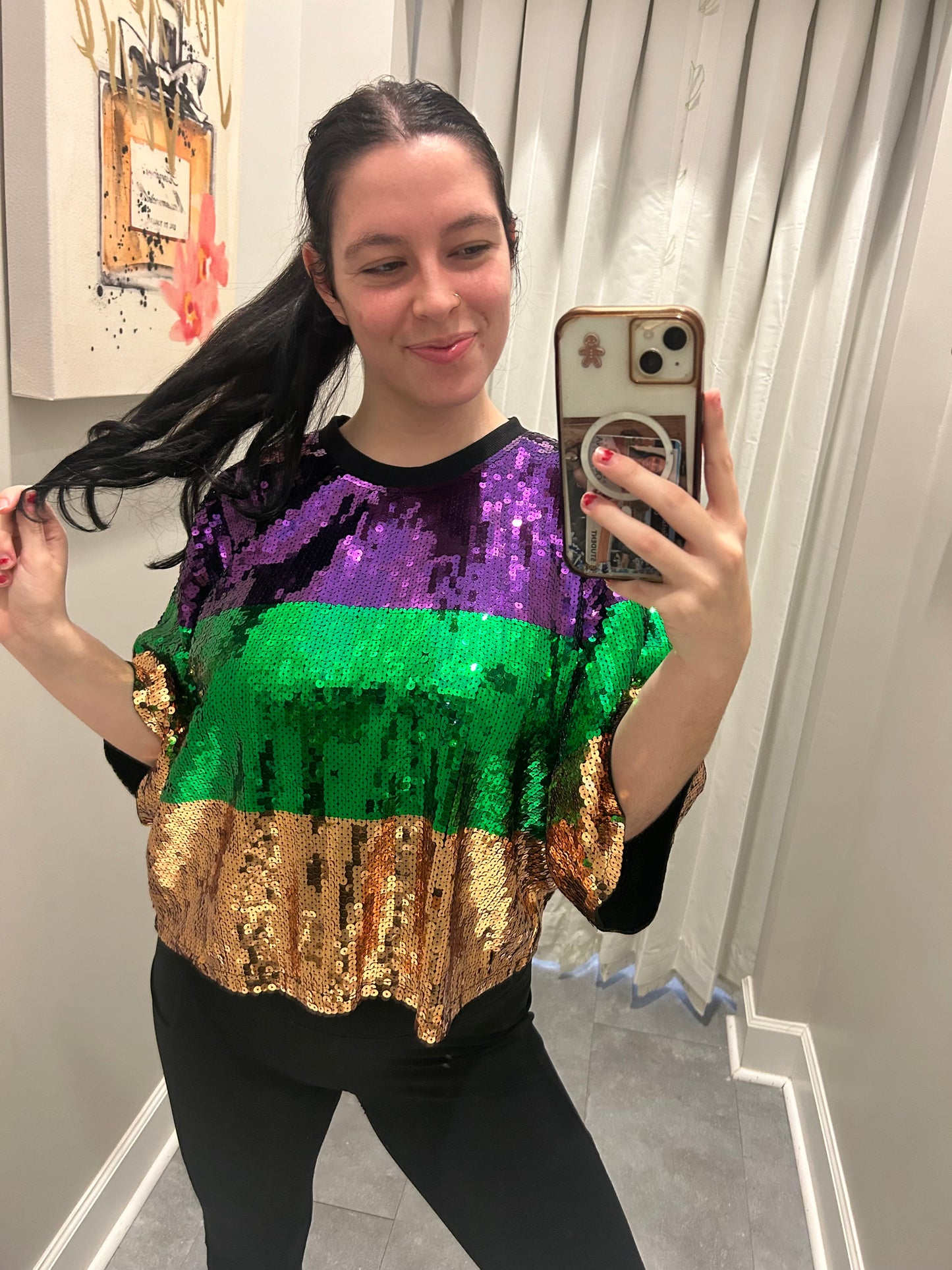 Mardi Gras Sparkle Top