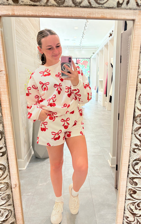 Cherry Bow Shorts