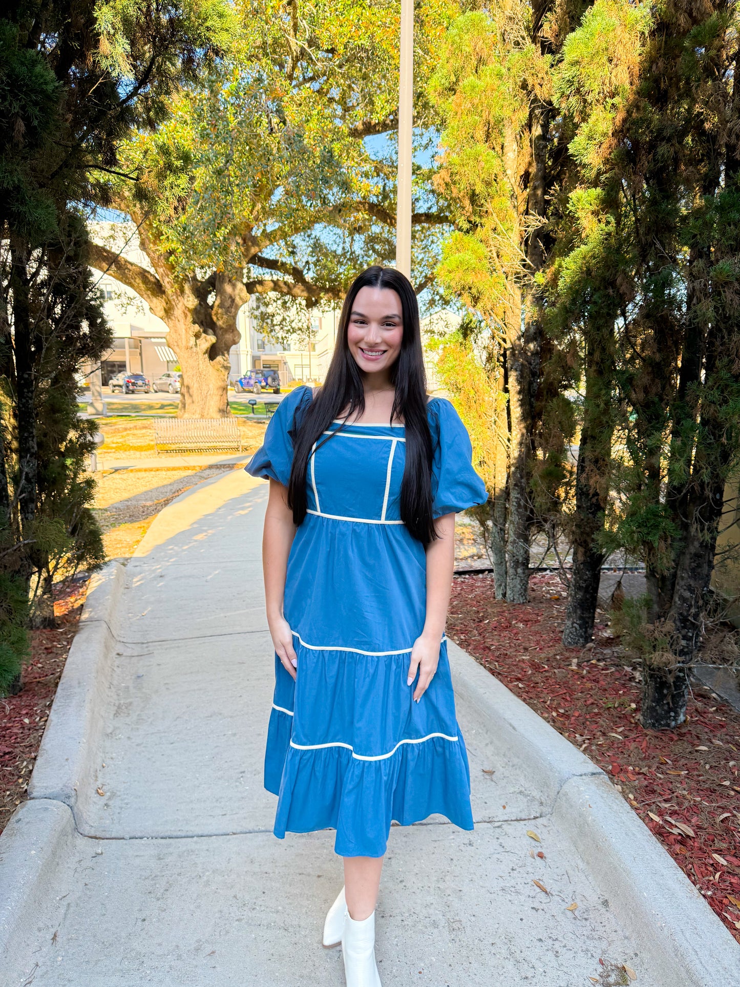 Indigo Bloom Dress