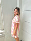Pink Palm Stripe Dress