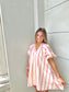 Pink Palm Stripe Dress