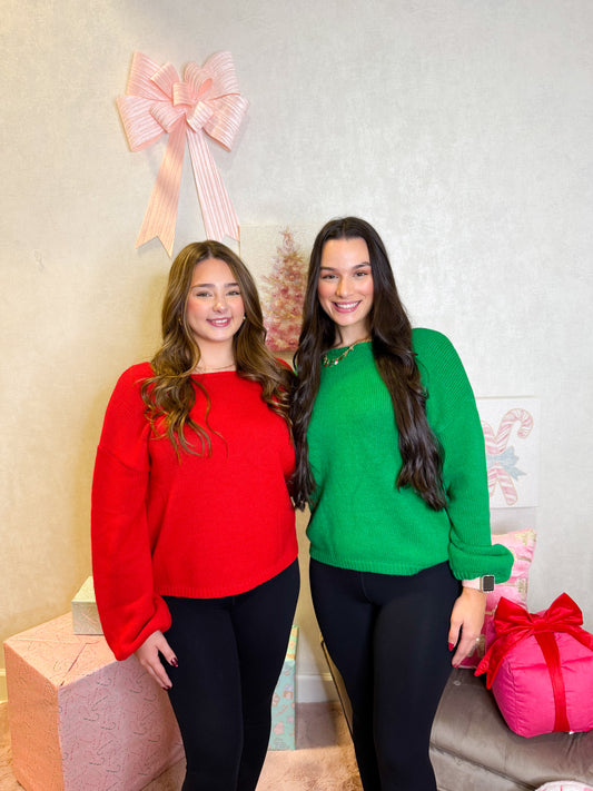 Bow Bliss Festive Sweater
