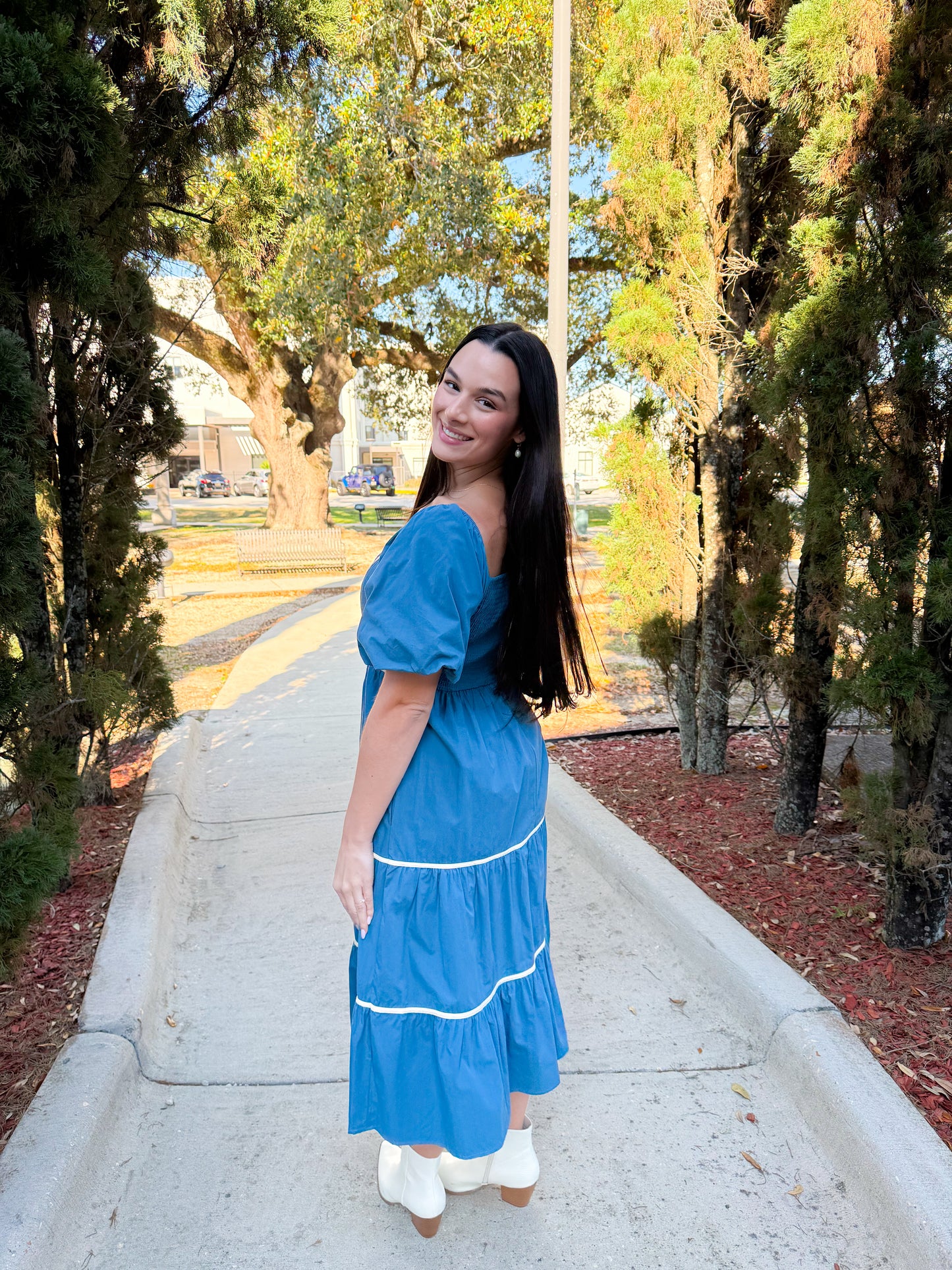 Indigo Bloom Dress
