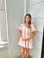 Pink Palm Stripe Dress