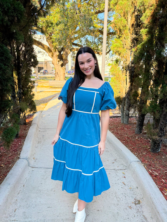 Indigo Bloom Dress