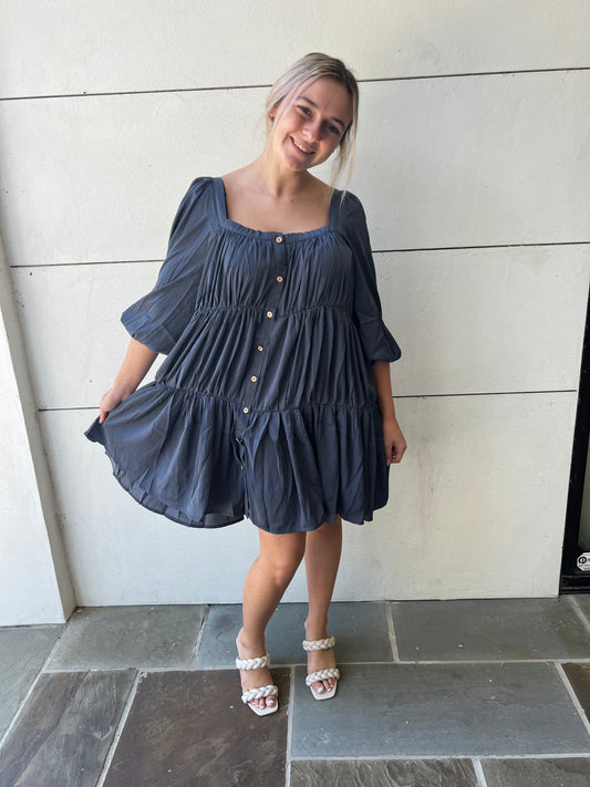 Satin Babydoll Dress