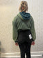 Long Sleeve Garment Terry Knit Cropped Hoodie