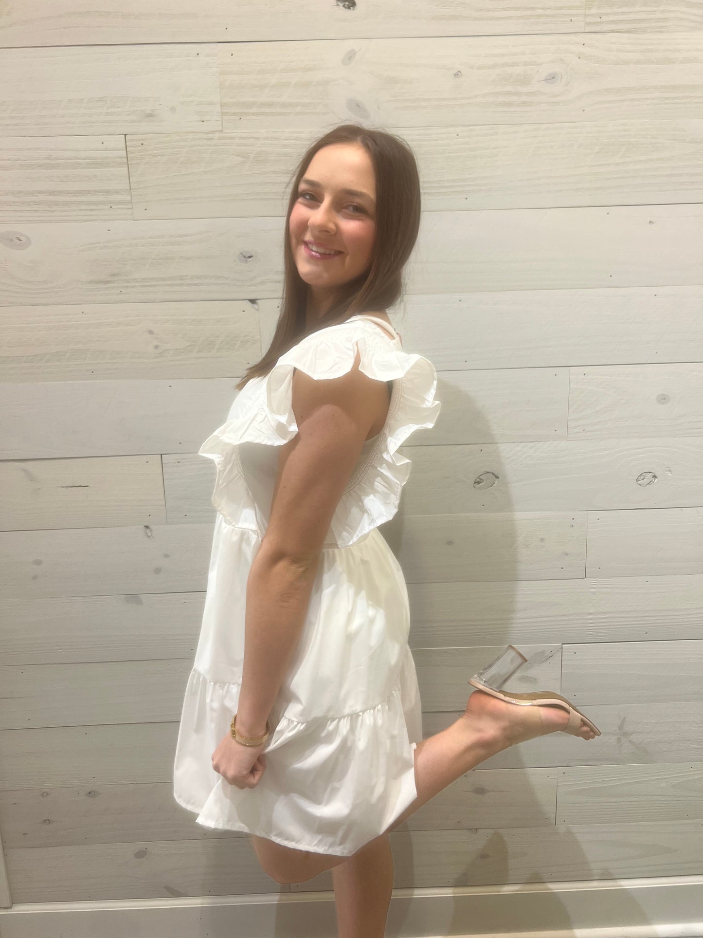 White Poppy Dress